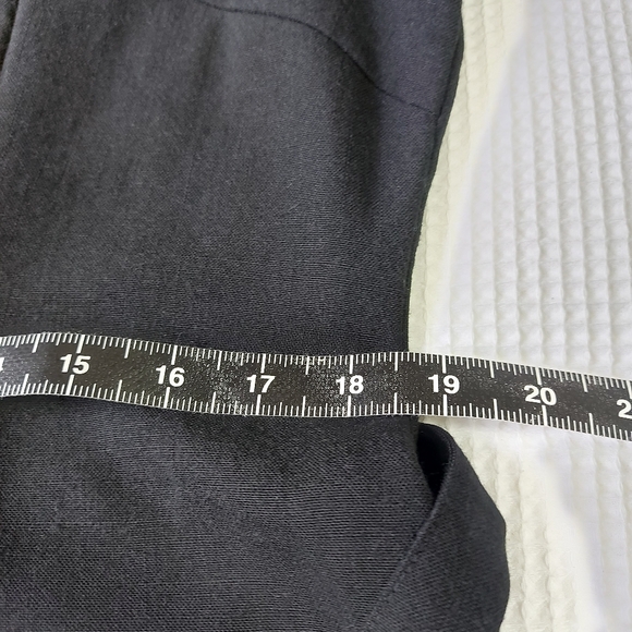 Vintage MJW Studio Midi Dress Size 16 Black Button Back Belted Career Wear - Picture 9 of 16